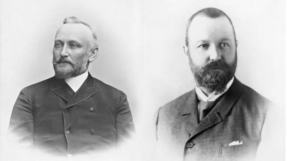 Ранние фотографии Альфреда Керна (слева) и Эдуарда Сандоза
